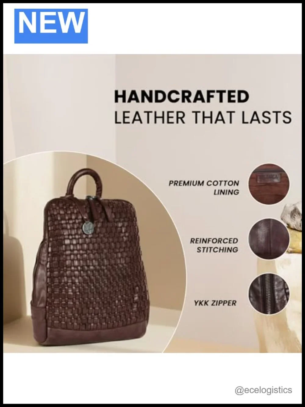 Genuine Leather Backpack for Women Men Travel Work Vintage